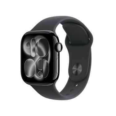 Apple Watch S11 - 42mm - Jet Black Aluminium - Black Sport Band - M/L