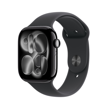 Apple Watch S11 - 46mm - Jet Black Aluminium - Black Sport Band - M/L