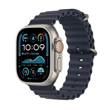 Apple Watch Ultra 2 - 49mm - Natural Titanium - Navy Ocean Band -  (130-200mm)