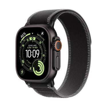 Apple Watch Ultra 3 - 49mm - Black Titanium - Black/Charcoal Trail Loop - M/L