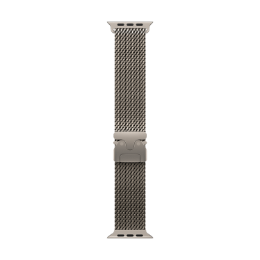 [Open Box] Apple Watch Strap - 49mm - Natural Titanium - Milanese Loop - Medium