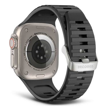 Decoded Silicone Ultra Traction Strap - Apple Watch 44/45/49mm - Black