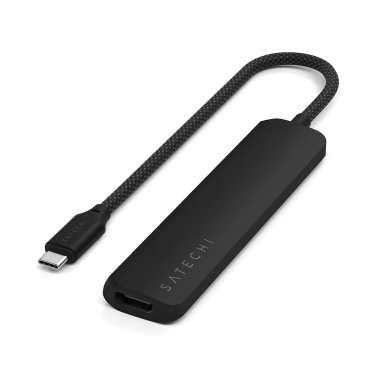 Satechi 6-in-1 USB-C Slim Multiport Adapter - Black