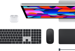 Mac-accessoires: AirPods, Studio Display, Magic Keyboard, Magic Mouse, Magic Trackpad, MagSafe-oplaadkabel