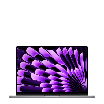 MacBook Air opengeklapt MacBook Air opengeklapt met geel/zwart scherm