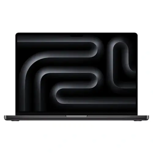 Zwarte MacBook Pro Zwarte MacBook Pro opengeklapt
